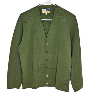 Vintage JB Hunter International Collection 100% Wool Grampa Cardigan Sweater